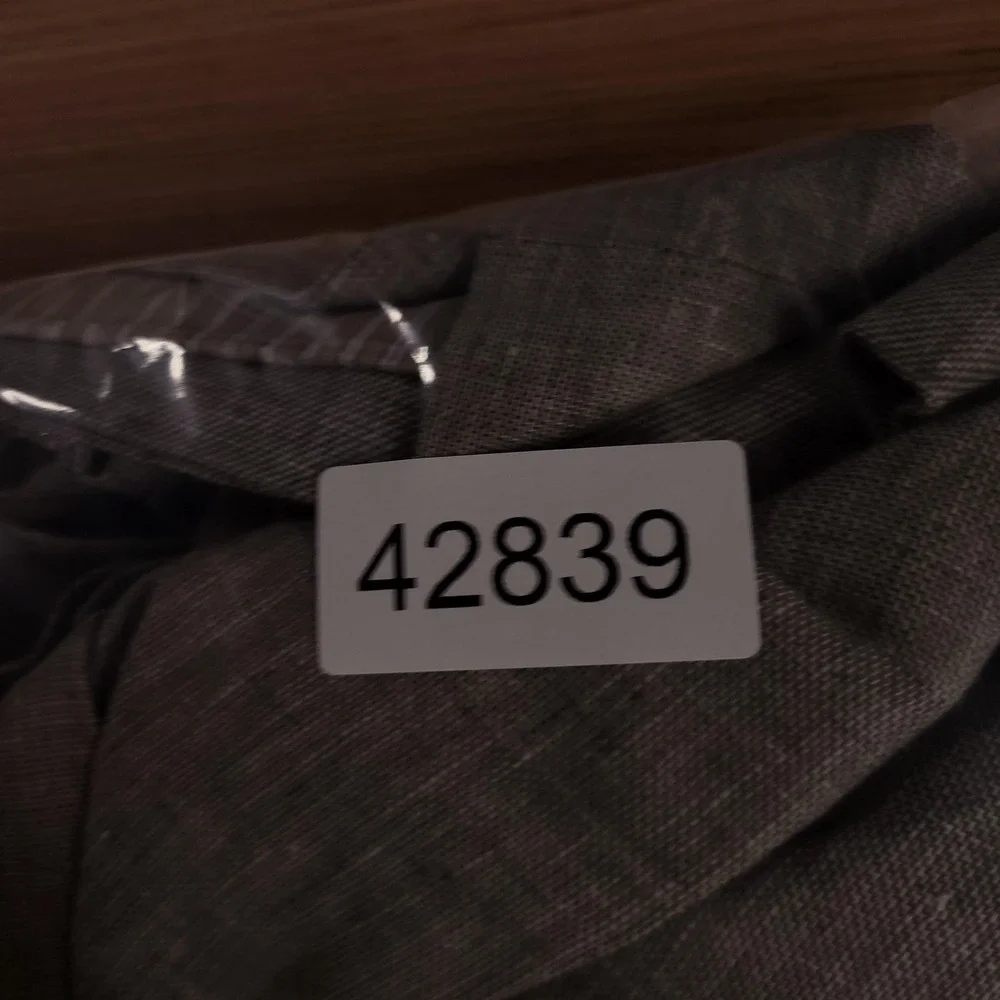 Banana Republic Blazer Mens 46R Gray Linen Cotton Tailored Fit Sport Coat Jacket